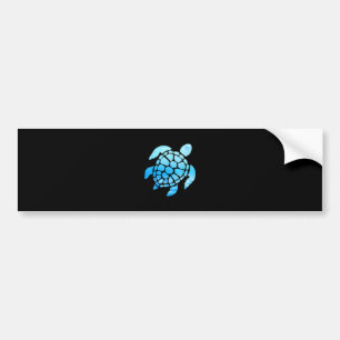 Beautiful Sea Turtle Silhouette Seen From Undersea Bumper Sticker