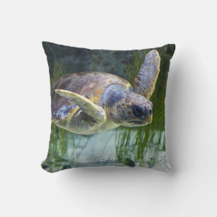 Beautiful Sea Turtle Swimming Cushion