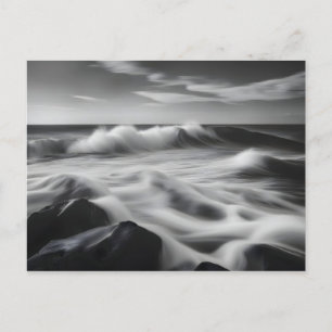 Beautiful sea waves postcard