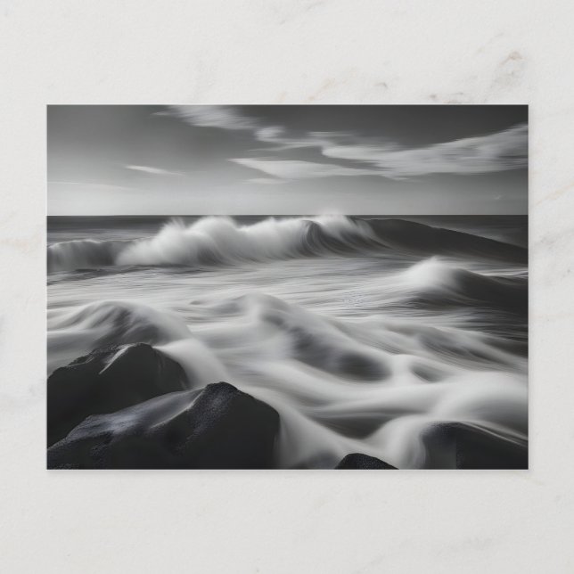 Beautiful sea waves postcard (Front)