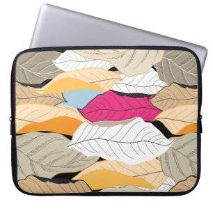 beautiful seamless autumn pattern of coloured leav laptop sleeve