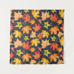 Beautiful seamless autumn pattern with watercolor  tapestry