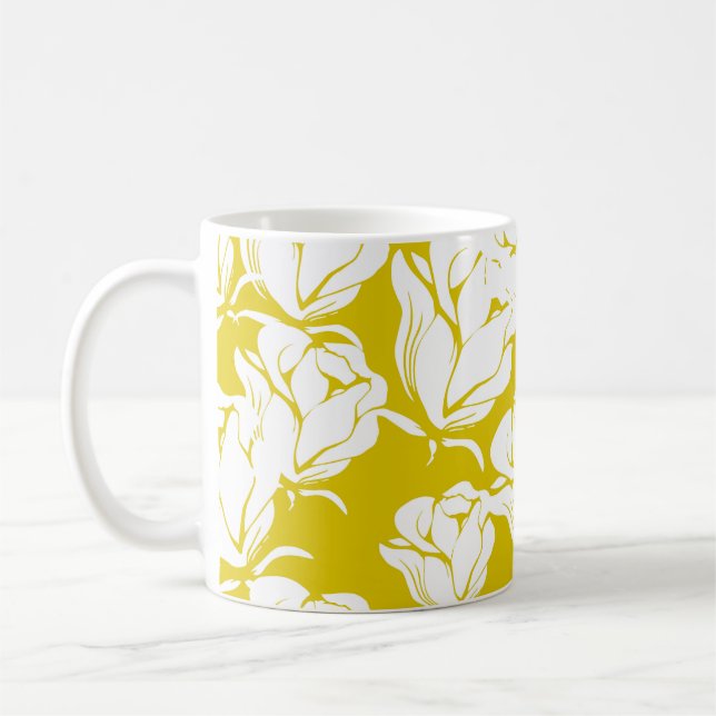 Beautiful seamless floral pattern background. coffee mug (Left)