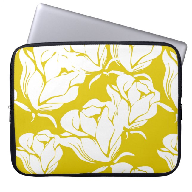 Beautiful seamless floral pattern background. laptop sleeve (Front)