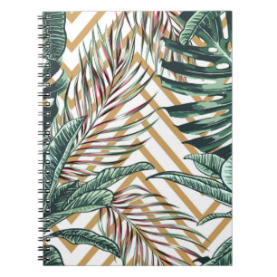Beautiful seamless floral pattern background with notebook