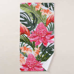 Beautiful seamless floral summer pattern backgroun bath towel