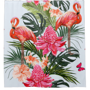Beautiful seamless floral summer pattern backgroun shower curtain