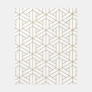 Beautiful Seamless pattern japanese shoji kumiko, Fleece Blanket