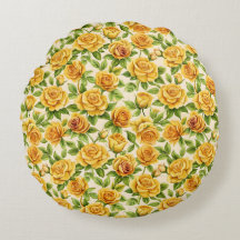 Beautiful Seamless Pattern of Yellow Roses