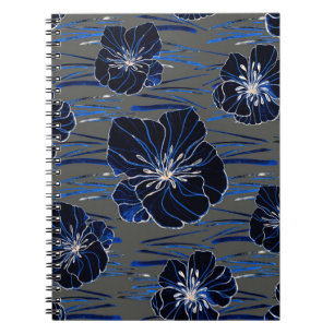 Beautiful seamless pattern with watercolor stylise notebook