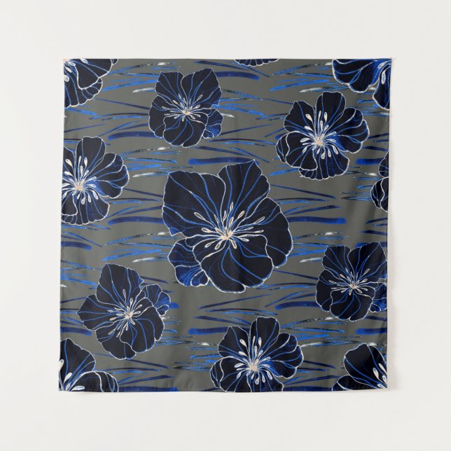 Beautiful seamless pattern with watercolor stylise tapestry (Front)