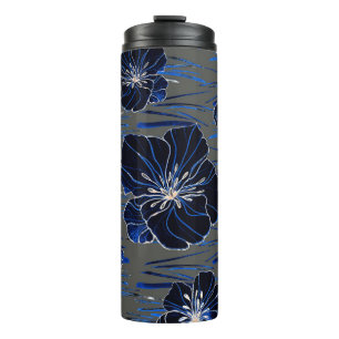 Beautiful seamless pattern with watercolor stylise thermal tumbler