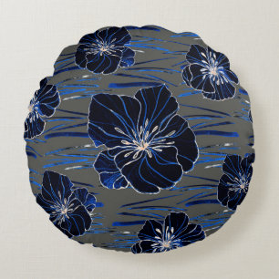 Beautiful seamless pattern with watercolor stylize round cushion