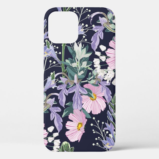 Beautiful seamless spring pattern with wild flower Case-Mate iPhone case (Back)