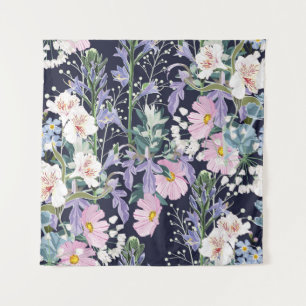 Beautiful seamless spring pattern with wild flower tapestry