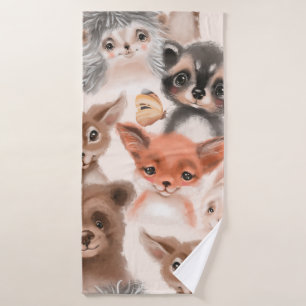 Beautiful seamless, tileable, watercolor pattern w bath towel