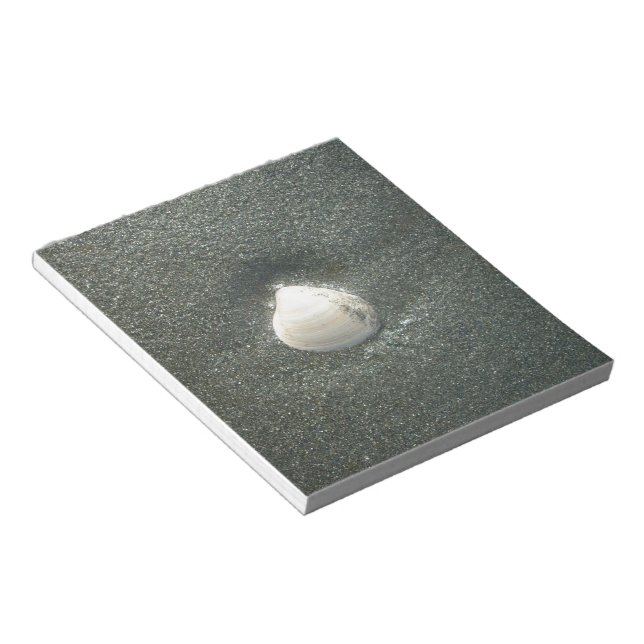 Beautiful Seashell in the Sand: A Salty Souvenir Notepad (Angled)