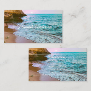 Beautiful Seaside Beach Sunset Business Card