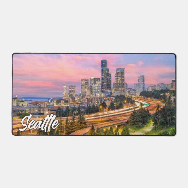 Beautiful Seattle, Washington, USA Desk Mat (Front)