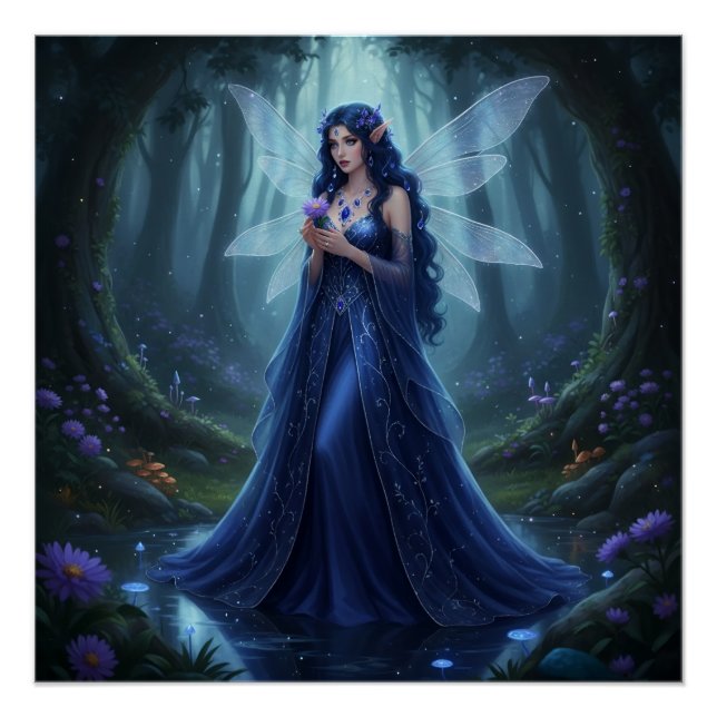 Beautiful September Sapphire Fairy Poster (Front)