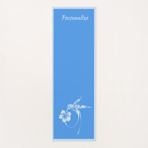 Beautiful Serene Hummingbird Blue Zen Yoga Namaste Yoga Mat