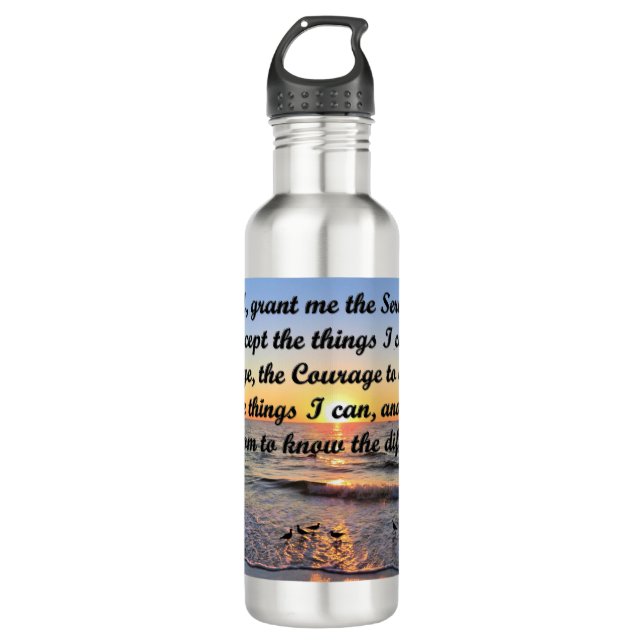 BEAUTIFUL SERENITY PRAYER WATER BOTTLE (Front)