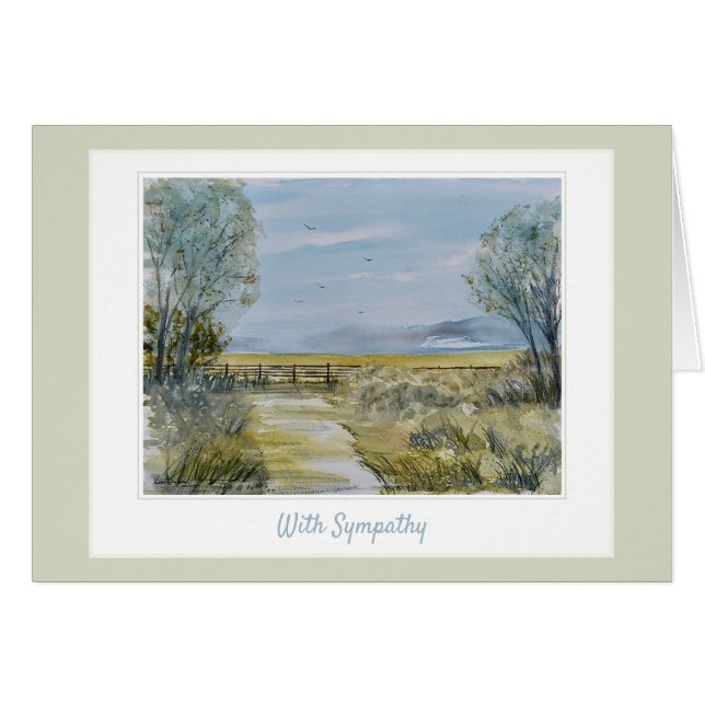 Beautiful Serenity Sympathy Memories Card (Front Horizontal)