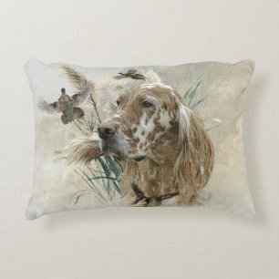 Beautiful Setter with Pheasants , Art Decorative Cushion
