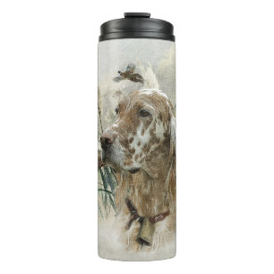 Beautiful Setter with Pheasants , Art Thermal Tumbler