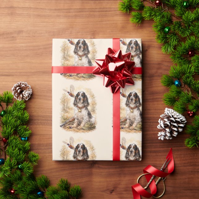 Beautiful Setter with Pheasants , Art Wrapping Paper (Holiday Gift)