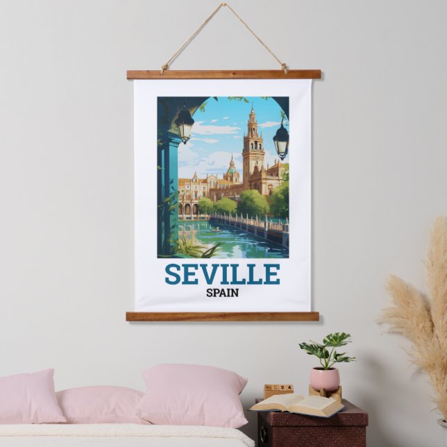 Beautiful Sevilla Beauty of Andalusia Spain Travel Hanging Tapestry (Bedroom)