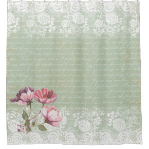 Beautiful Shabby Chic Country Shower Curtain
