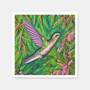 Beautiful Shabby Chic Little Hummingbird. Napkin