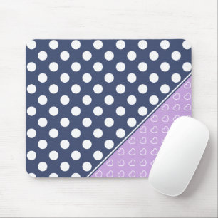 Beautiful Shades Of Blue And Lilac Polka Dots Mouse Mat