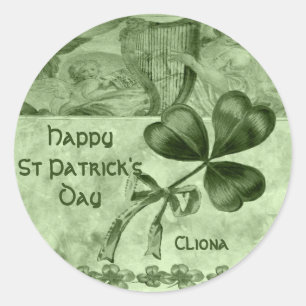 Beautiful Shamrocks Classic Round Sticker