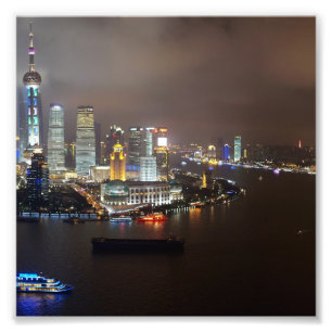 Beautiful Shanghai China in the night Photo Print