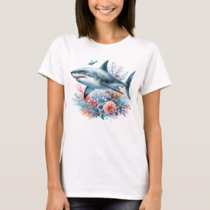 BEAUTIFUL SHARK IN OCEAN WITH FISH AND CORAL T-Shirt