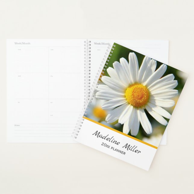 Beautiful Shasta Daisy | Personalised Floral Planner (Display)