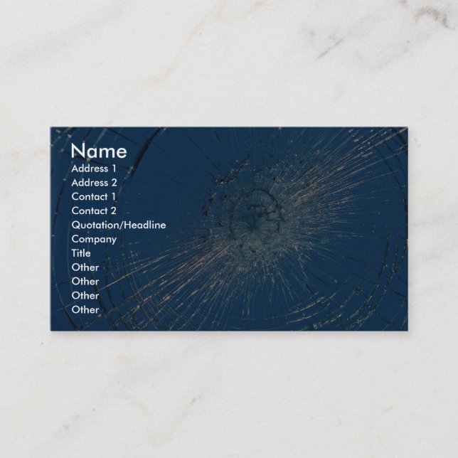 Beautiful Shattered glass Business Card (Front)