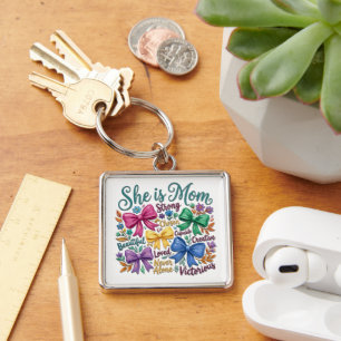 Beautiful She Is Mum Key Ring