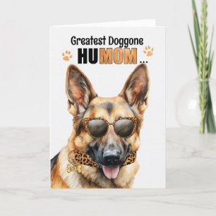Beautiful Shepherd Dog Greatest HuMOM Mother's Day Holiday Card