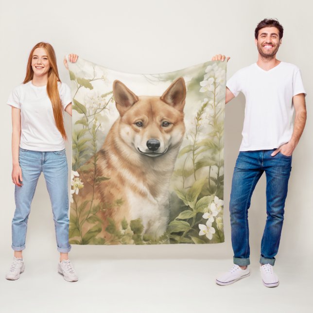 Beautiful Shiba Inu Fleece Blanket (In Situ)