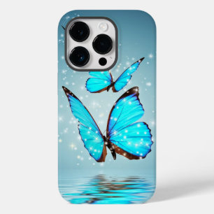 beautiful shiny blue butterfly Case-Mate iPhone 14 pro case