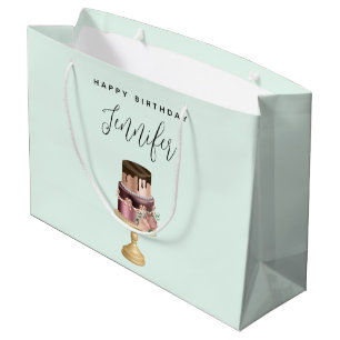 Beautiful Shiny Glam Party Cake Birthday Large Gift Bag