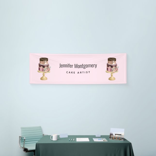 Beautiful Shiny Glam Party Cake Business Banner (Tradeshow)