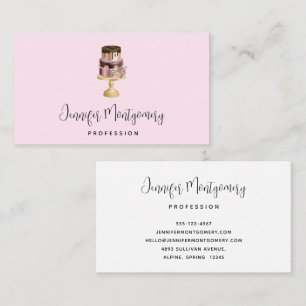 Beautiful Shiny Glam Party Cake Business Card