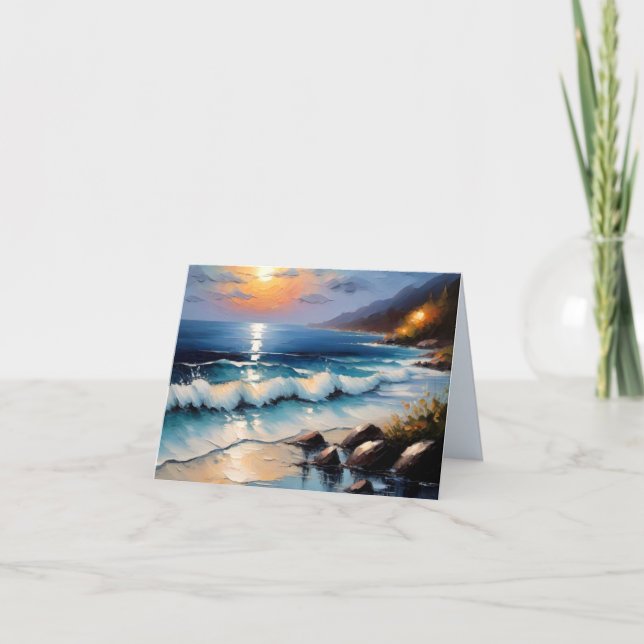 Beautiful Shore Folded Greeting Card (Front)