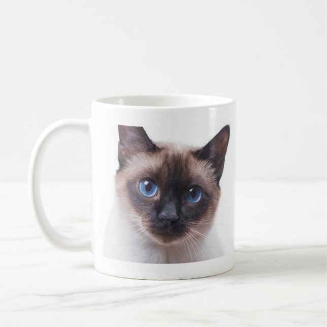 Beautiful Siamese Cat Coffee Mug (Left)