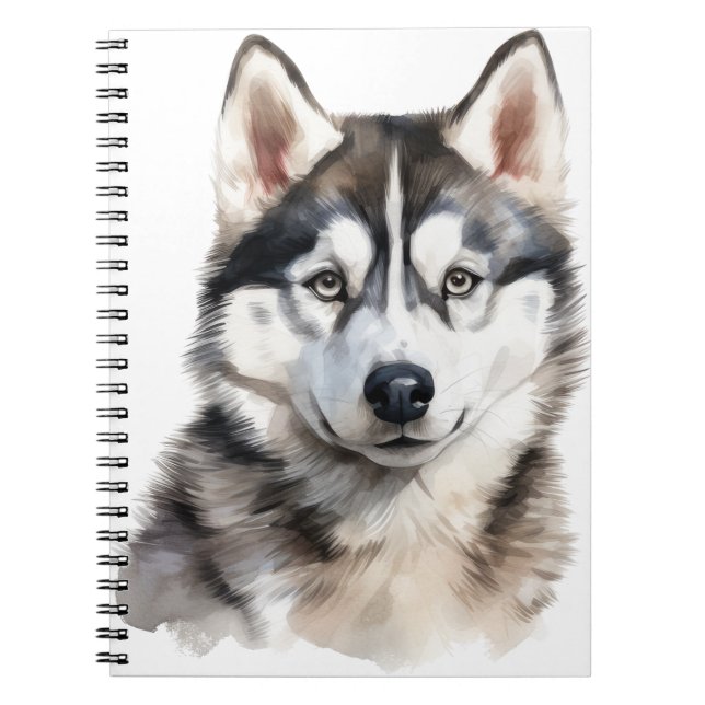 BEAUTIFUL SIBERIAN HUSKY DOG NOTEBOOK (Front)