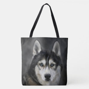 Beautiful Siberian Husky Tote Bag